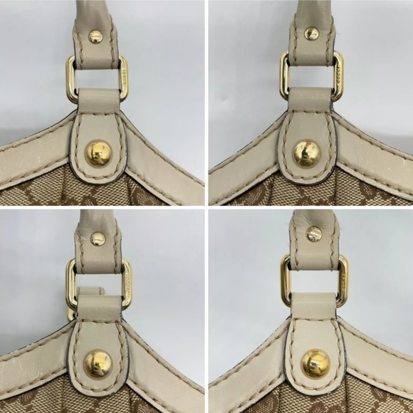 Authentic Gucci GG Canvas White Sukey Tote Bag W/ Gucci dustbag/care card-GUC - Picture 6 of 16